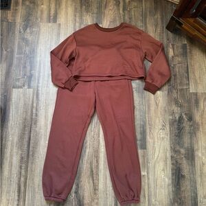 Women’s Shein Brown Sweatshirt and Joggers Set